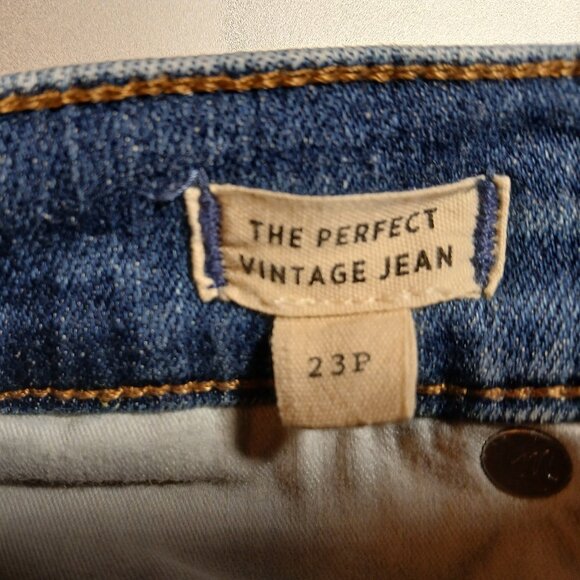 MADEWELL "The Perfect Vintage Jean" Size 23P - Picture 6 of 11